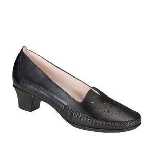 SAS Sonyo Shoes Women's 8.5 Black Heels Tripad Comfort Perforated Leather Career